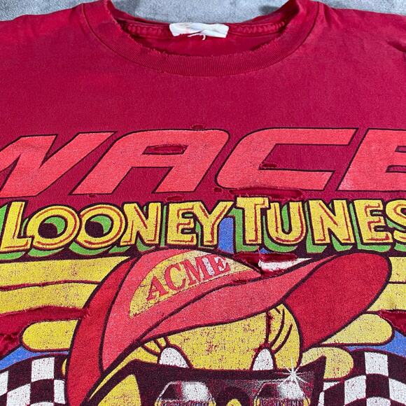 90’s Nascar Looney Tunes Tweety Bird Distress Graphic T-shirt - Picture 5 of 6